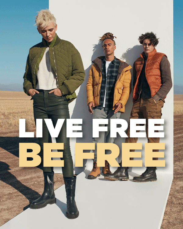 LIVE FREE BE FREE HEADER